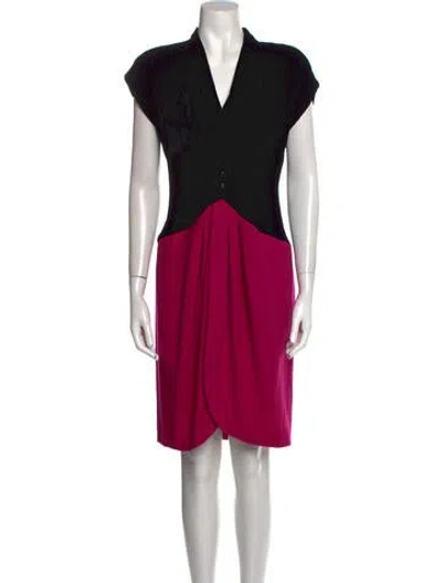 Pre-owned Carolyne Roehm Vintage Knee-length Dress In Multi