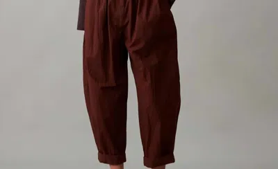 Caron Callahan Brady Trouser Pants In Maroon In Multi