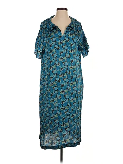 Pre-owned Caron Callahan Casual Dress In Blue