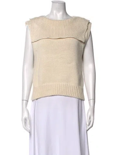 Pre-owned Caron Callahan Crew Neck Sweater In Neutrals