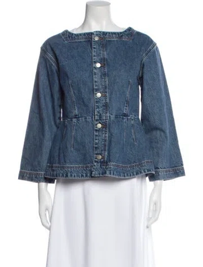 Pre-owned Caron Callahan Denim Jacket In Blue