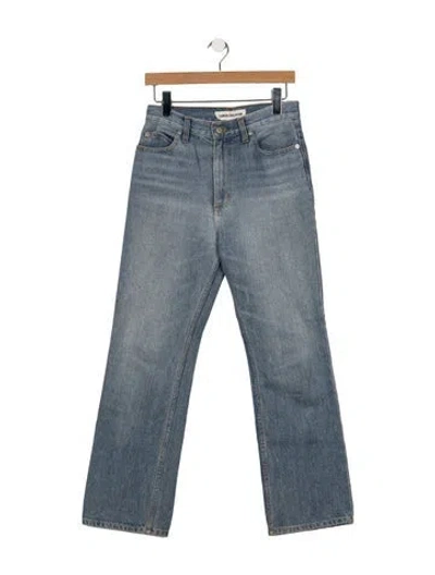 Pre-owned Caron Callahan High-rise Flared Jeans In Blue