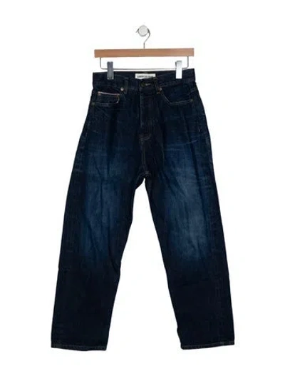 Pre-owned Caron Callahan High-rise Straight Leg Jeans In Blue