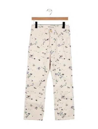 Pre-owned Caron Callahan High-rise Straight Leg Jeans In Neutral