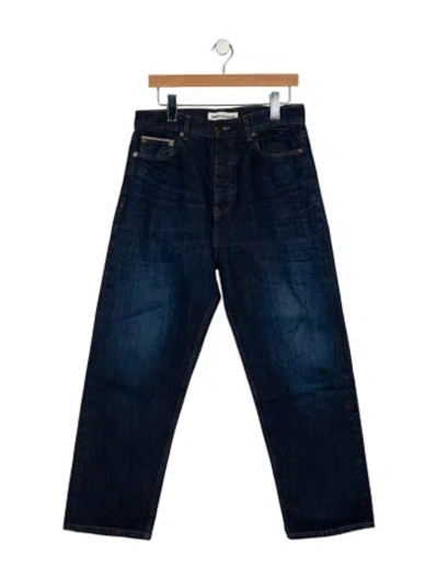 Pre-owned Caron Callahan High-rise Wide Leg Jeans In Blue