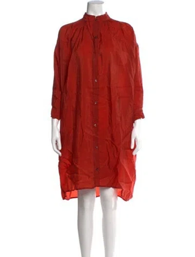 Pre-owned Caron Callahan Knee-length Dress In Red