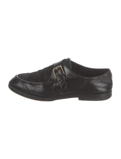 Pre-owned Caron Callahan Leather Loafers In Black