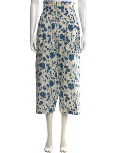 Pre-owned Caron Callahan Linen Wide Leg Pants W/ Tags In Neutrals