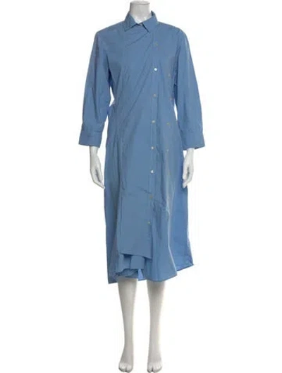 Pre-owned Caron Callahan Long Dress In Blue