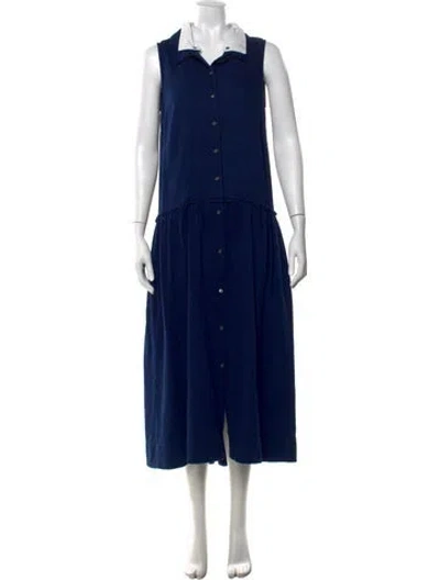 Pre-owned Caron Callahan Long Dress In Blue