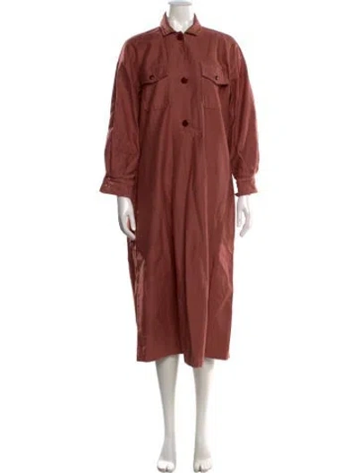 Pre-owned Caron Callahan Long Dress In Red