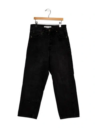 Pre-owned Caron Callahan Mid-rise Straight Leg Jeans In Blue