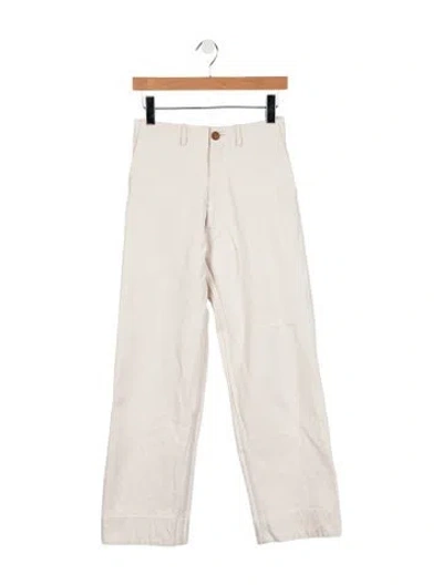 Pre-owned Caron Callahan Mid-rise Straight Leg Jeans In Neutrals