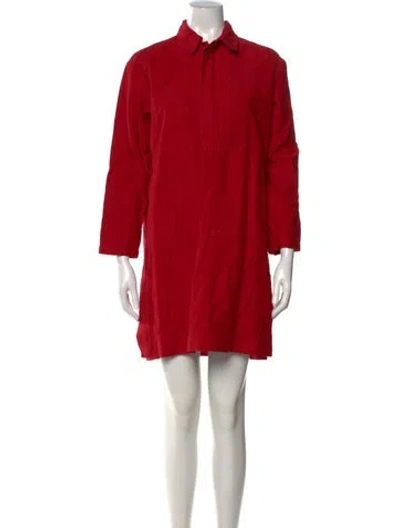 Pre-owned Caron Callahan Mini Dress In Red