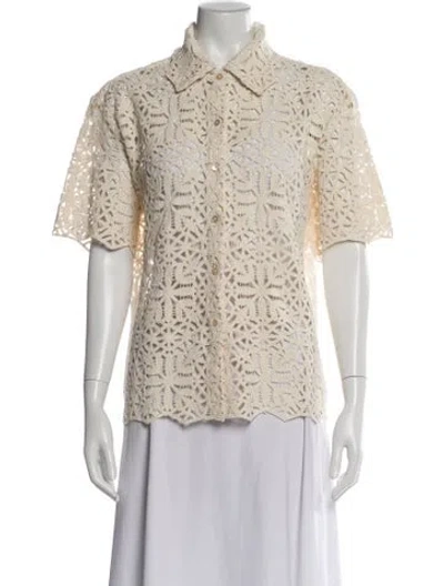 Pre-owned Caron Callahan Patterned Jacket In Neutral