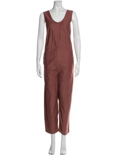 Pre-owned Caron Callahan Scoop Neck Jumpsuit In Pink