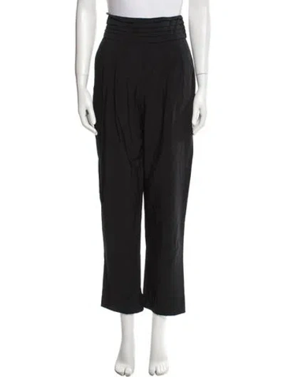 Pre-owned Caron Callahan Straight Leg Pants In Black