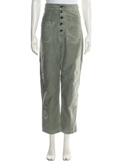 Pre-owned Caron Callahan Straight Leg Pants In Green