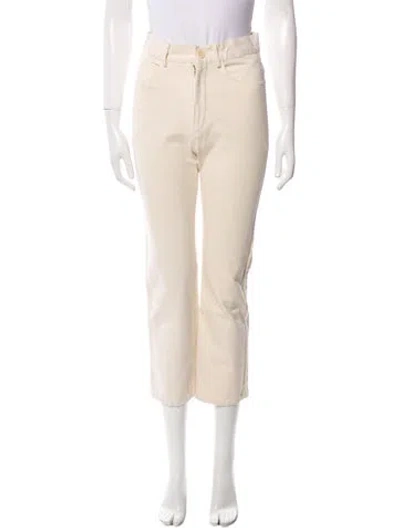 Pre-owned Caron Callahan Straight Leg Pants In Neutral