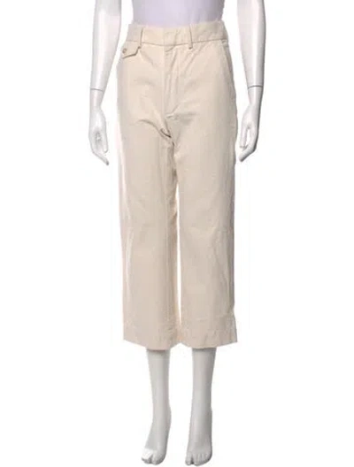 Pre-owned Caron Callahan Straight Leg Pants In Neutrals