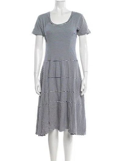 Pre-owned Caron Callahan Striped Knee-length Dress In Multi