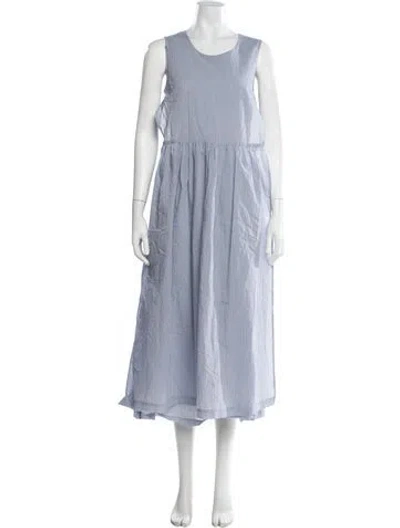 Pre-owned Caron Callahan Striped Long Dress W/ Tags In Blue