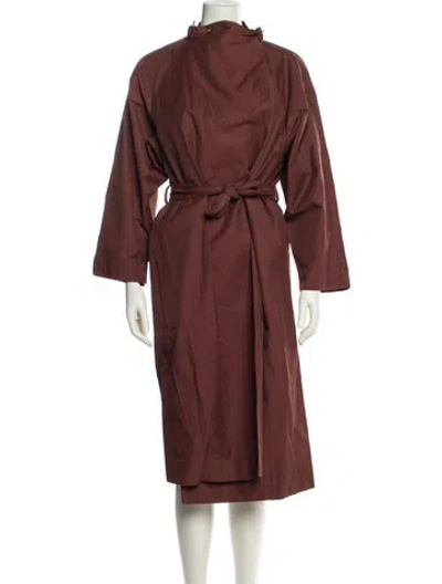 Pre-owned Caron Callahan Trench Coat In Red