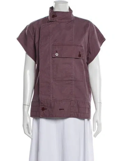 Pre-owned Caron Callahan Utility Jacket In Purple