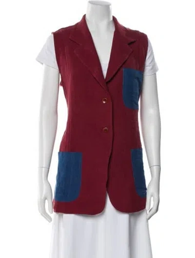Pre-owned Caron Callahan Vest In Red