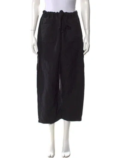 Pre-owned Caron Callahan Wide Leg Pants In Black