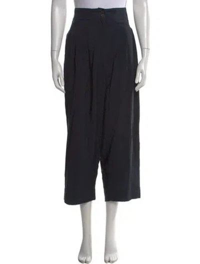 Pre-owned Caron Callahan Wide Leg Pants In Black