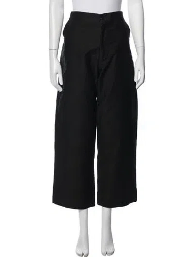 Pre-owned Caron Callahan Wide Leg Pants In Black