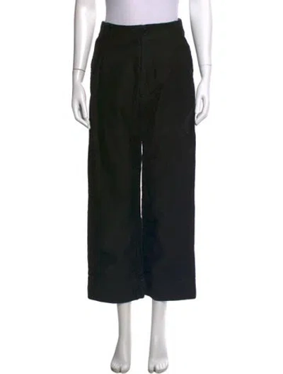 Pre-owned Caron Callahan Wide Leg Pants In Black