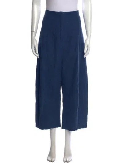 Pre-owned Caron Callahan Wide Leg Pants In Blue