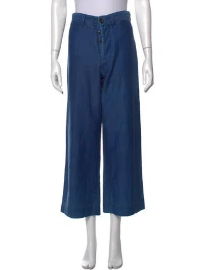 Pre-owned Caron Callahan Wide Leg Pants In Blue