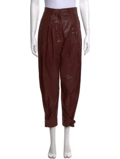 Pre-owned Caron Callahan Wide Leg Pants In Brown