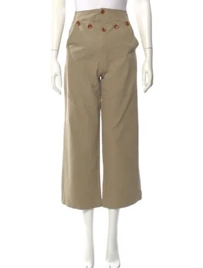 Pre-owned Caron Callahan Wide Leg Pants In Neutral