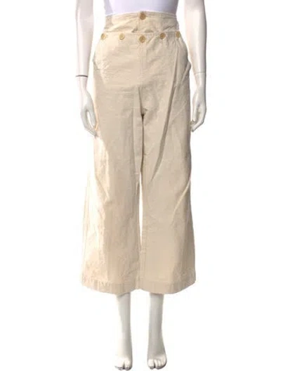 Pre-owned Caron Callahan Wide Leg Pants In Neutral
