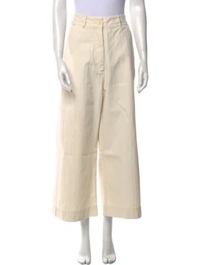 Pre-owned Caron Callahan Wide Leg Pants In Neutral