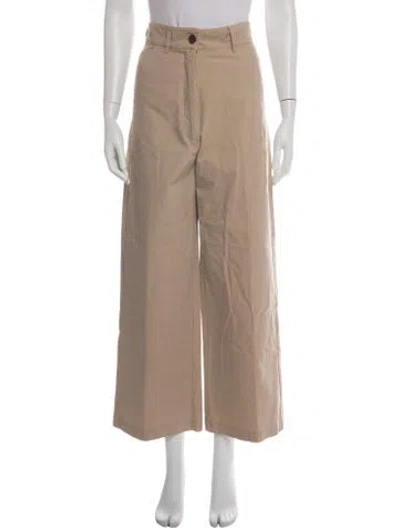 Pre-owned Caron Callahan Wide Leg Pants In Neutral