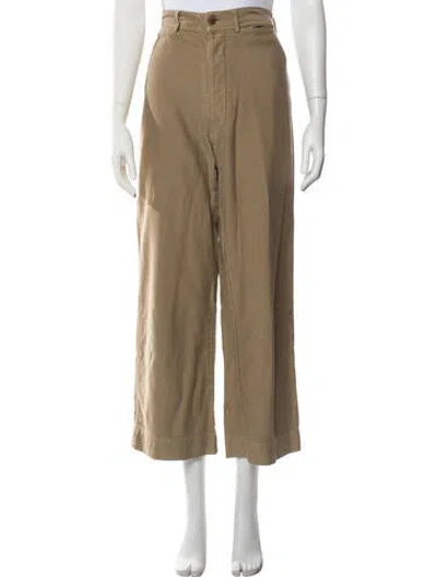Pre-owned Caron Callahan Wide Leg Pants In Neutrals