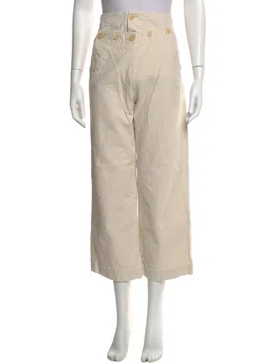 Pre-owned Caron Callahan Wide Leg Pants In Neutrals