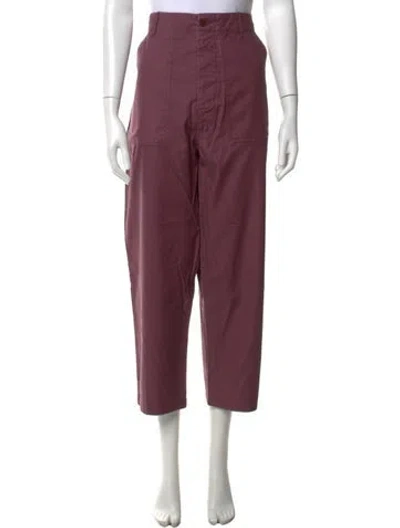 Pre-owned Caron Callahan Wide Leg Pants In Purple