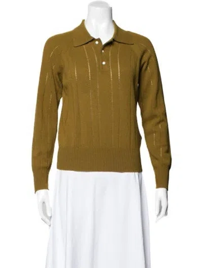 Pre-owned Caron Callahan Wool Sweater In Green