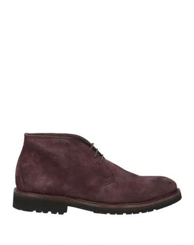 Carpe Diem Man Ankle Boots Dark Purple Size 9 Leather