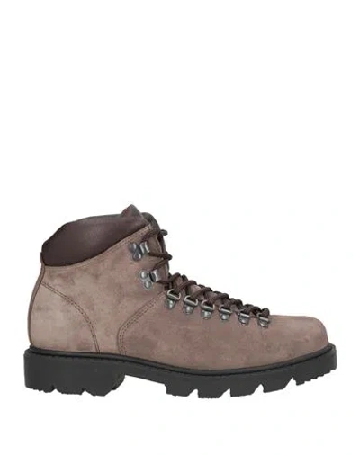 Carpe Diem Man Ankle Boots Khaki Size 9 Leather In Beige