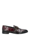 Carpe Diem Man Loafers Burgundy Size 9 Leather In Red