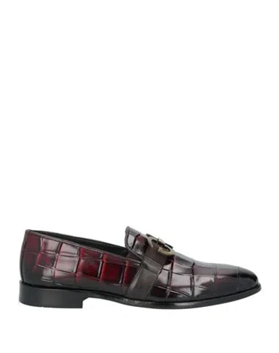 Carpe Diem Man Loafers Burgundy Size 9 Leather In Red