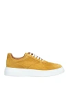 Carpe Diem Man Sneakers Ocher Size 12 Leather In Yellow