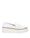 Carpe Diem Woman Loafers White Size 10 Leather In White